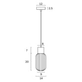 Telbix Lighting Indoor Pendants Nori 12 Pendant Light 1 Lt in Black/Opal Matt Lights-For-You NORI PE14-BKOM 9329501062784